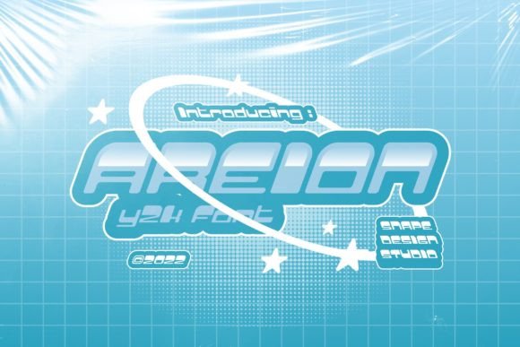 Areion: A Futuristic Y2K Display Font for Bold Branding