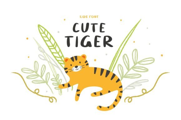 Cute Tiger Display Font: A Cheerful Addition to Craft Projects