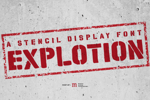 Explotion: A Stencil Display Font for Bold Branding
