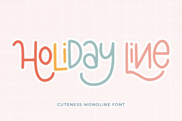 Holiday Line: A Cheerful Display Font for Branding