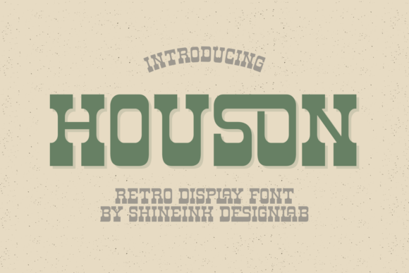 Houson: A Retro Display Font for Bold Branding