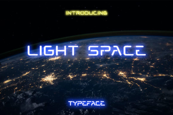 LIGHT SPACE Font: A Cool Geometric Display Typeface