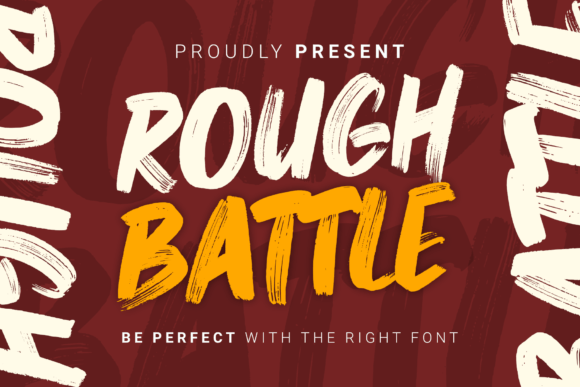 Rough Battle: A Bold Display Font for Memorable Branding