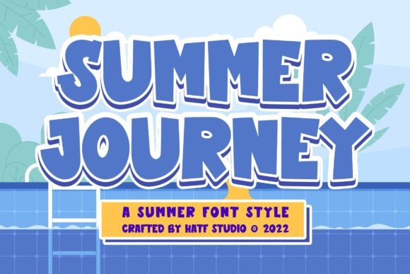 Summer Journey: A Bubbly Display Font for Joyful Marketing