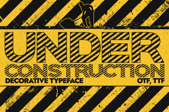 Under Construction: A Shredded Display Font That Demands Attention