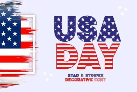 Usa Day: A Patriotic Display Font for Bold Editorial Layouts