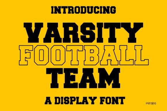 Varsity Football Team: A Bold Display Font for Makers